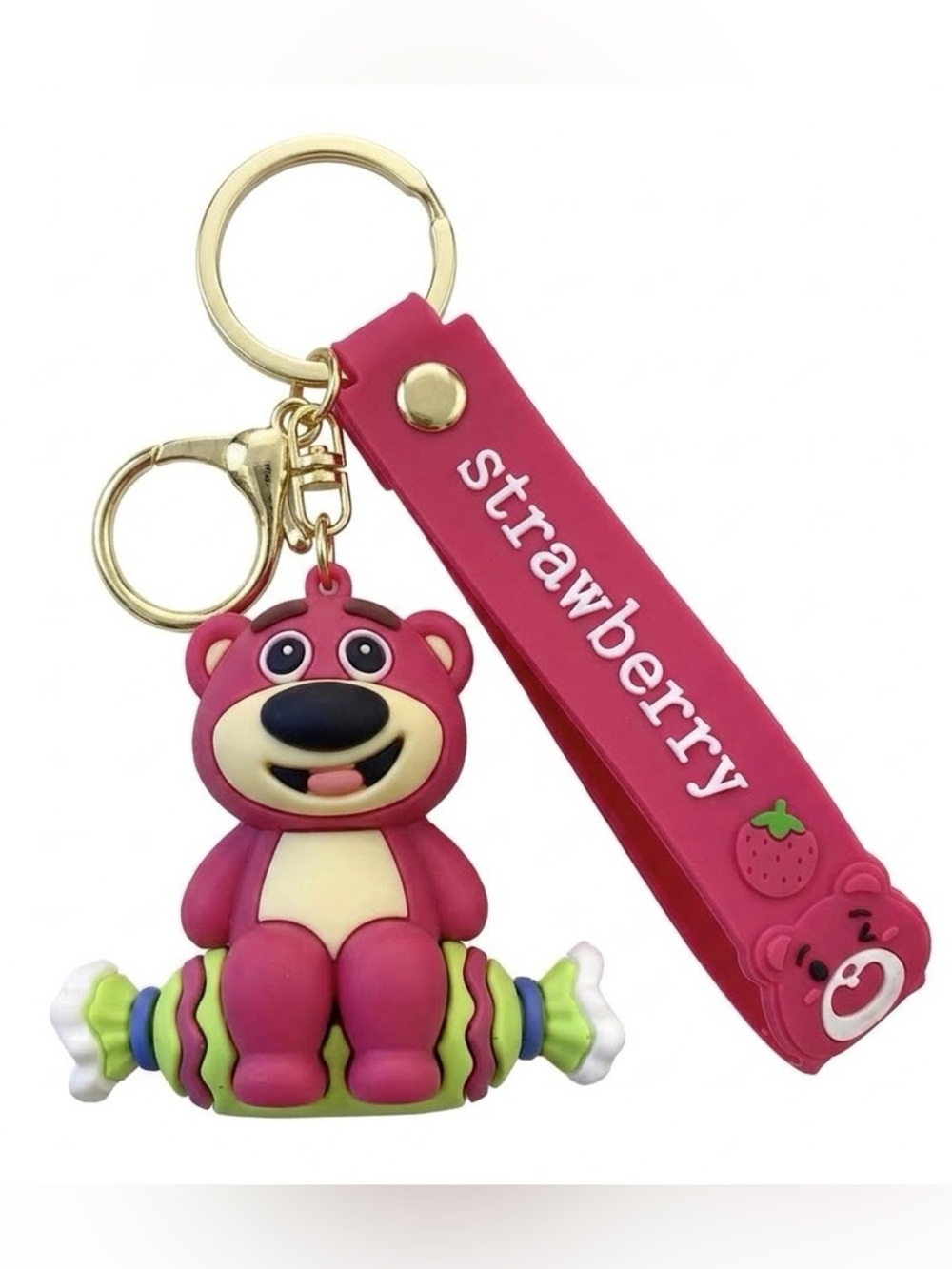 Disney Pixar Toy Story Lotso Bear Candy Silicone Keychain Bag Charm